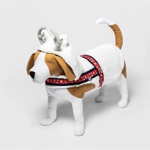 NEW Dog Hoodie Costume - White Reindeer